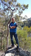 The Middle Harbour (above the Roseville Bridge) can be seen behind Steve.