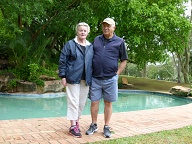 Pene and Tony at the pool