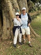 Pene and John at Gerda's tree