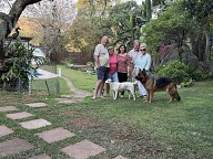 Lunchers in the Stafford's beautiful garden