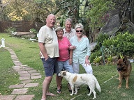 Lunchers in the Stafford's beautiful garden