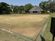 The bowling green at Sabi River undergoing maintenance